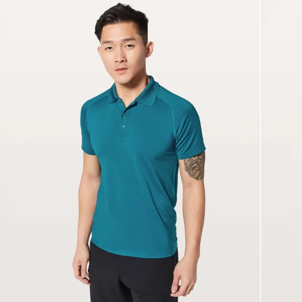 Lululemon Men's XXL Metal Vent Tech Short Sleeve Performance Golf Polo Shirt